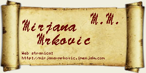 Mirjana Mrković vizit kartica